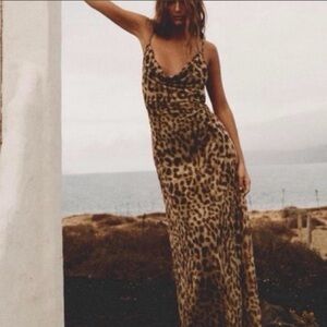 Zara Animal Print Maxi Dress